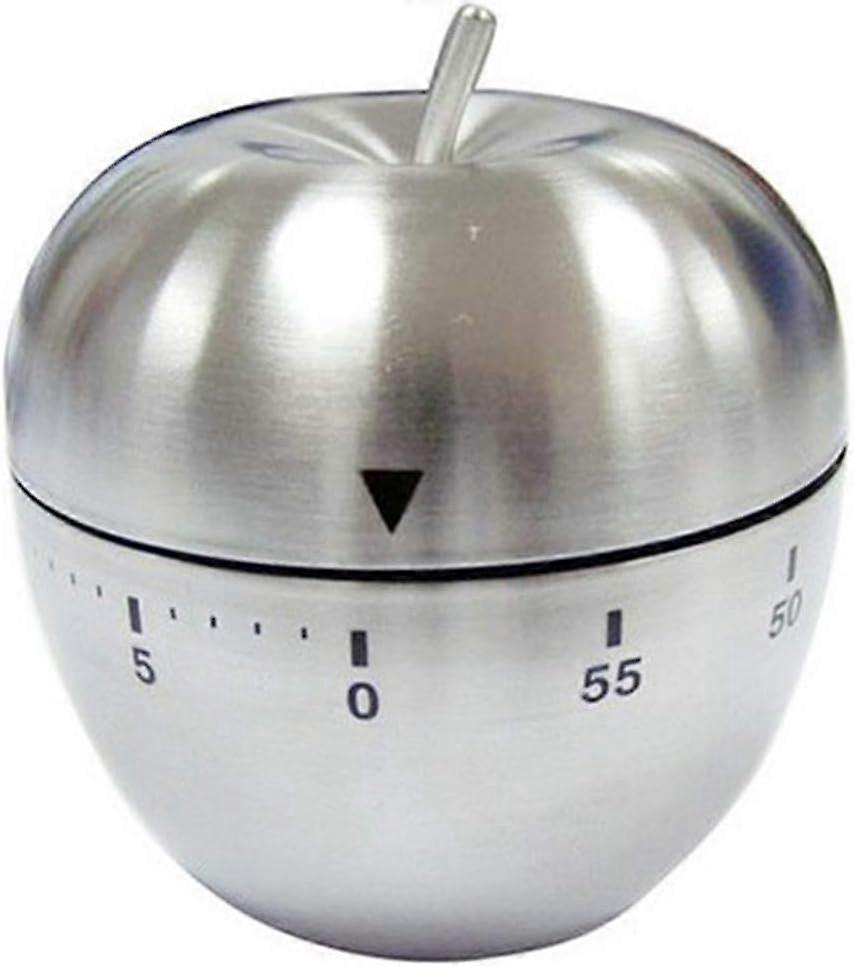 Mechanical Kitchen Timer 60 Minute Countdown Kitchen Timer Apple Shape Multifunction Stainless Steel Kitchen Timer for Cooking Baking Baking Sports