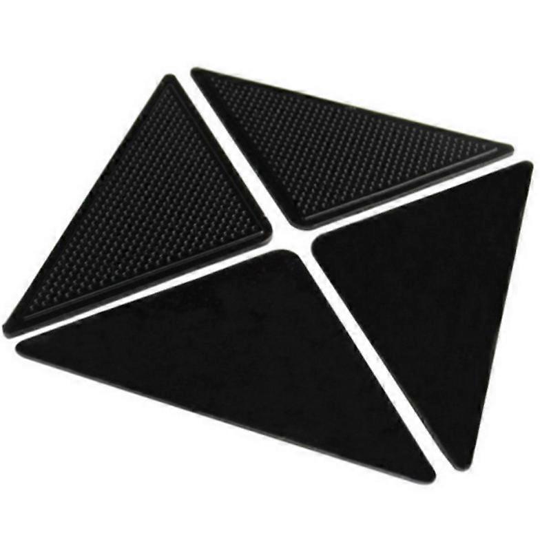 4Pcs Triangle Reusable Anti  Skid Rubber Mat