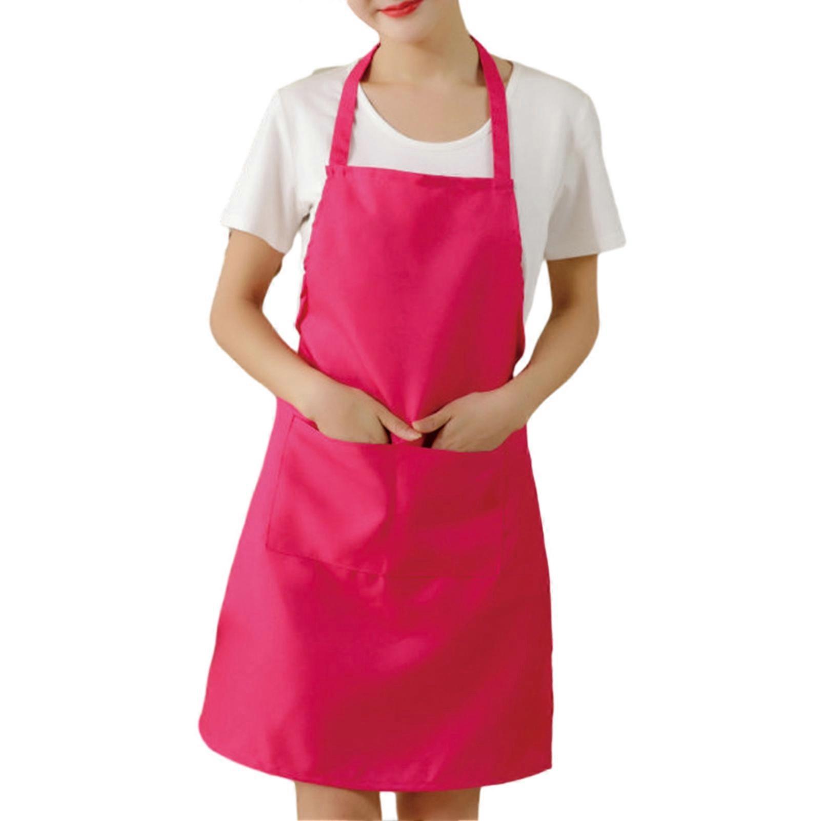 Unisex Apron Long-lasting Work Apron with Pockets Adjustable Straps Cooking Apron for Grill Restaurant Bar Cafes KAESI