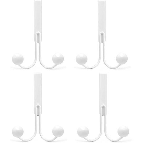 4-pack of over door hooks for clothes, metal over door hanger 2 hooks over door hooks to hang