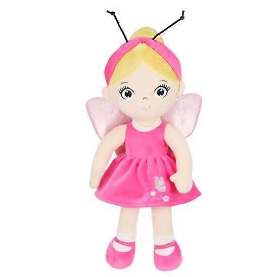 43cmガーデンフェアリードール-ぬいぐるみぬいぐるみソフトドールガールギフト-ピンクの衣装と翼