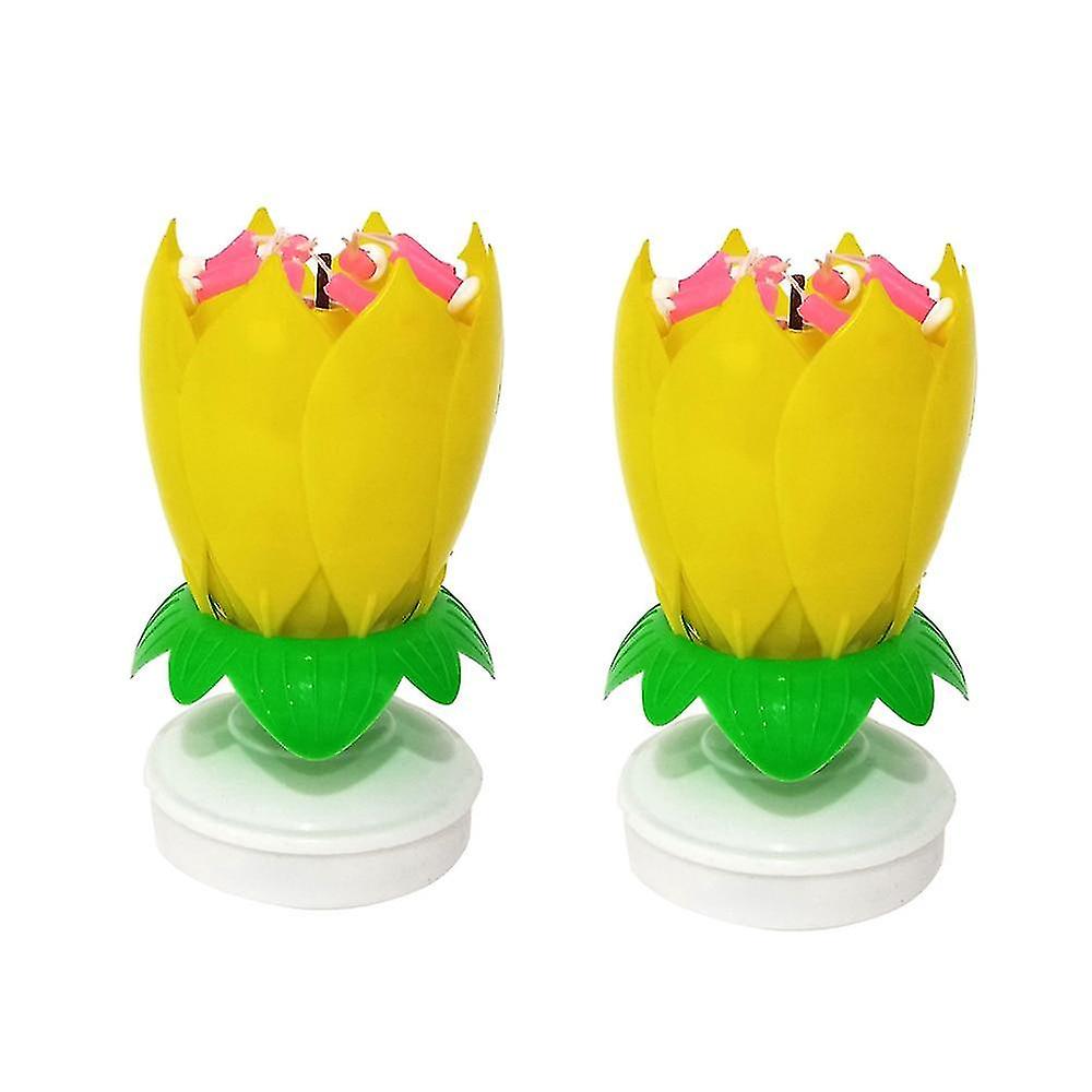Rotating Double Lotus Candle