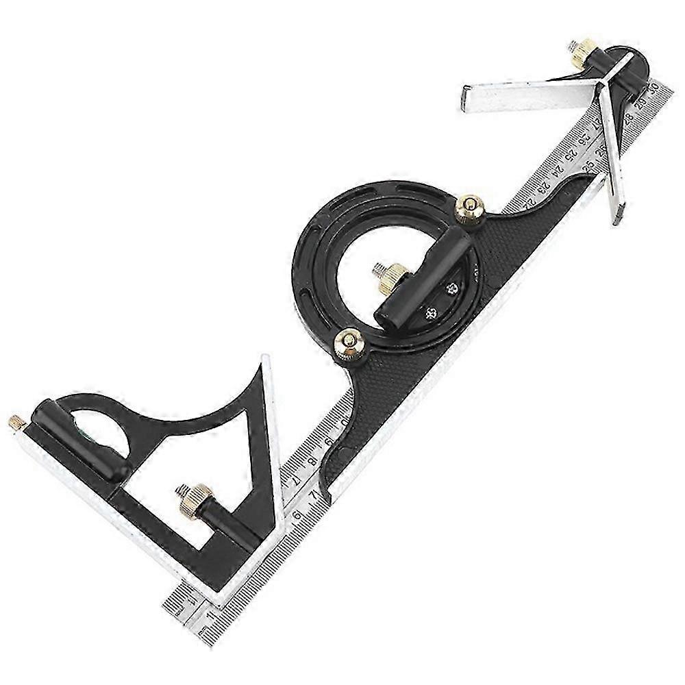 WJTG  300MM multi-function protractor combination square stainless steel ruler professional measuring tool carpenter toolsJ