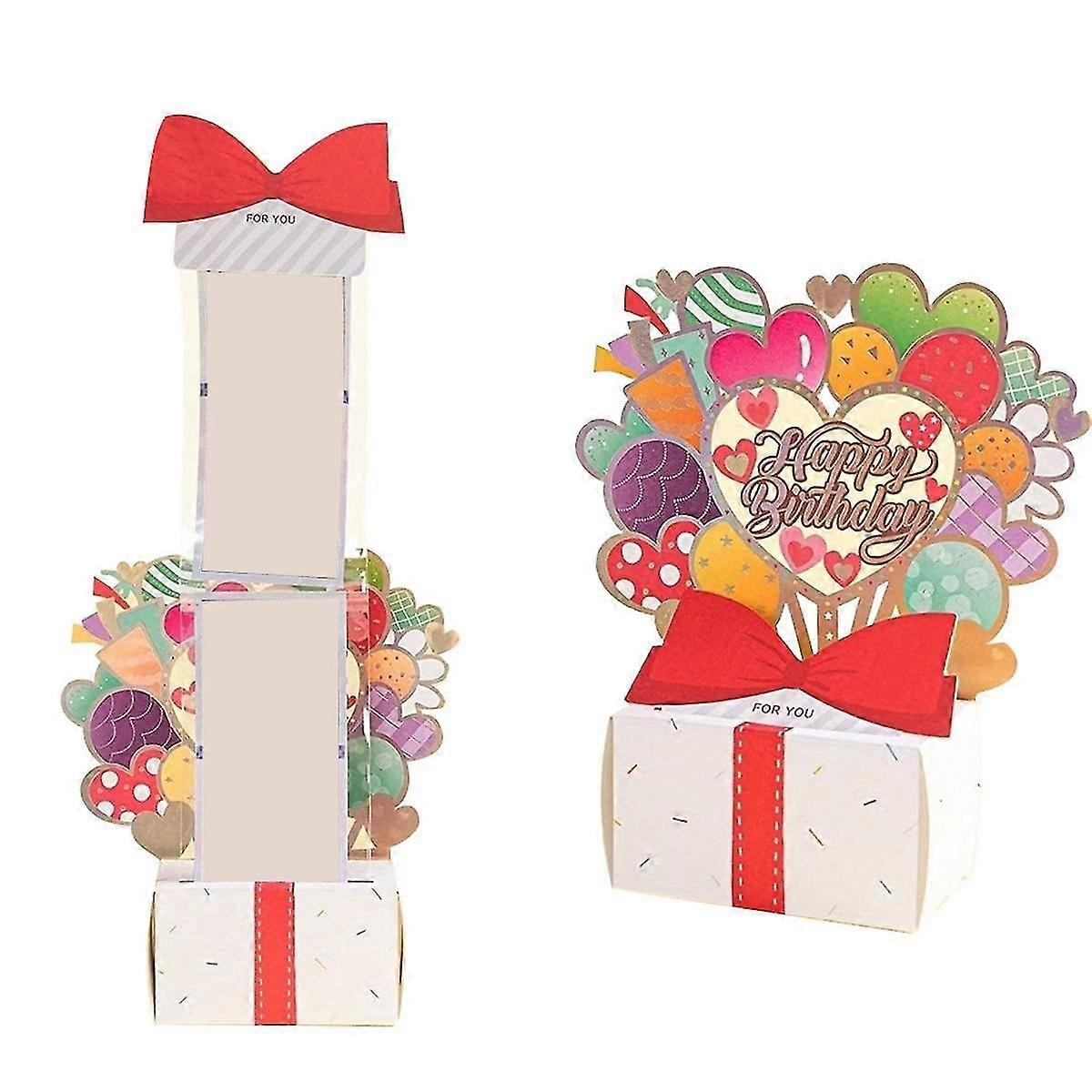 صندوق المال لعيد ميلاد نقدي عيد ميلاد سعيد عيد ميلاد سعيد صندوق هدايا للهدايا النقدية ، مفاجأة للأطفال والكبار (أبيض)