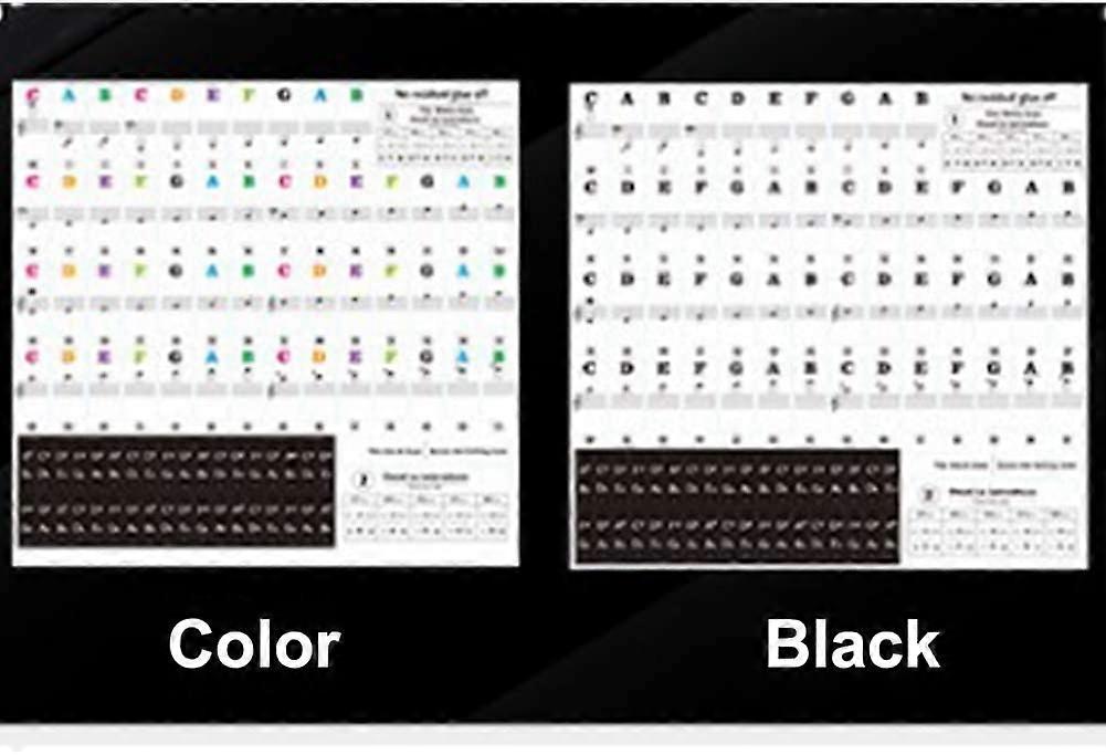 Farve Greaked Transparent Piano Keyboard Sticker 88 Keys Elektronisk Keyboard Piano Sticker Sort