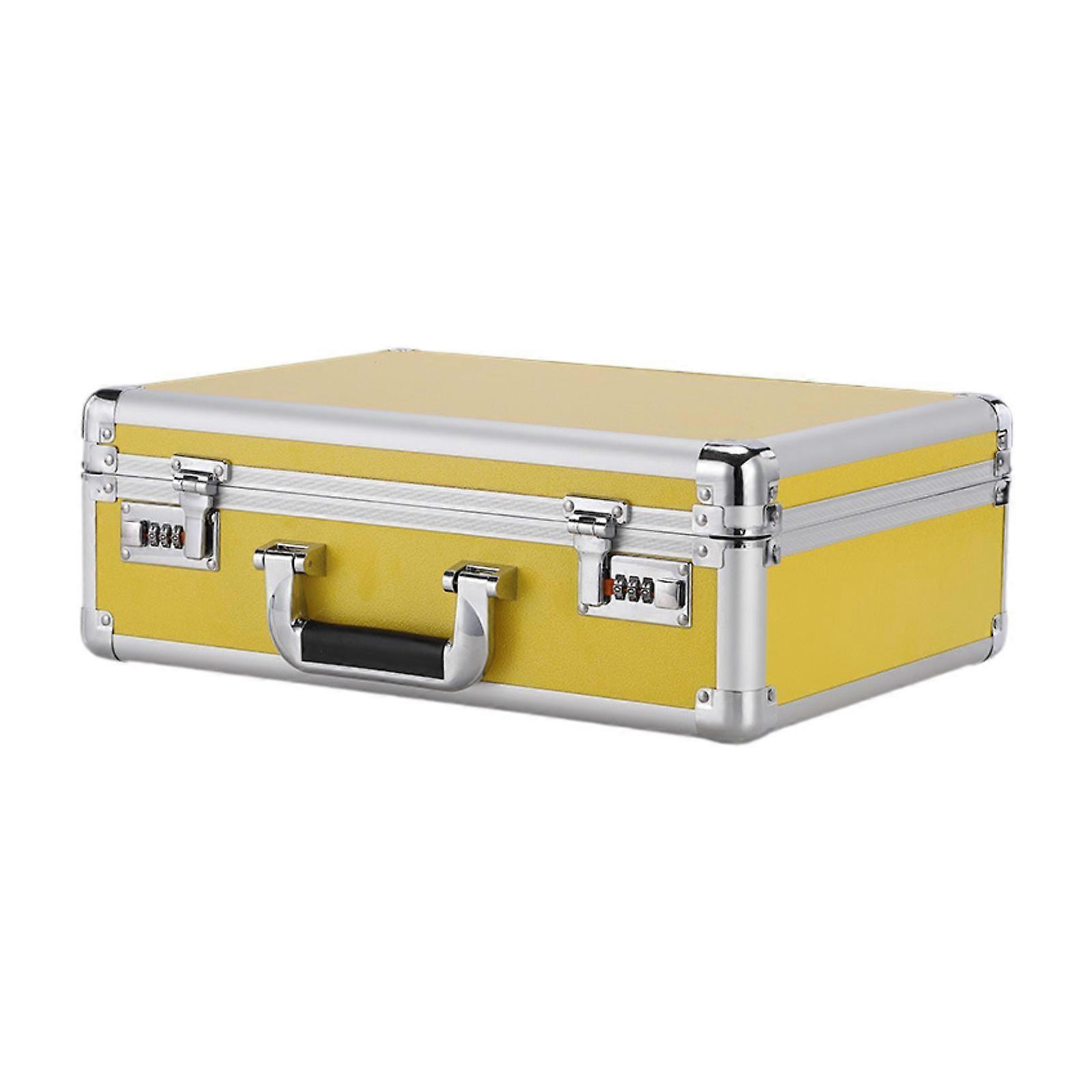 Aluminum Alloy Hard Case with Lock Portable Tool Case for Travel files Tools S