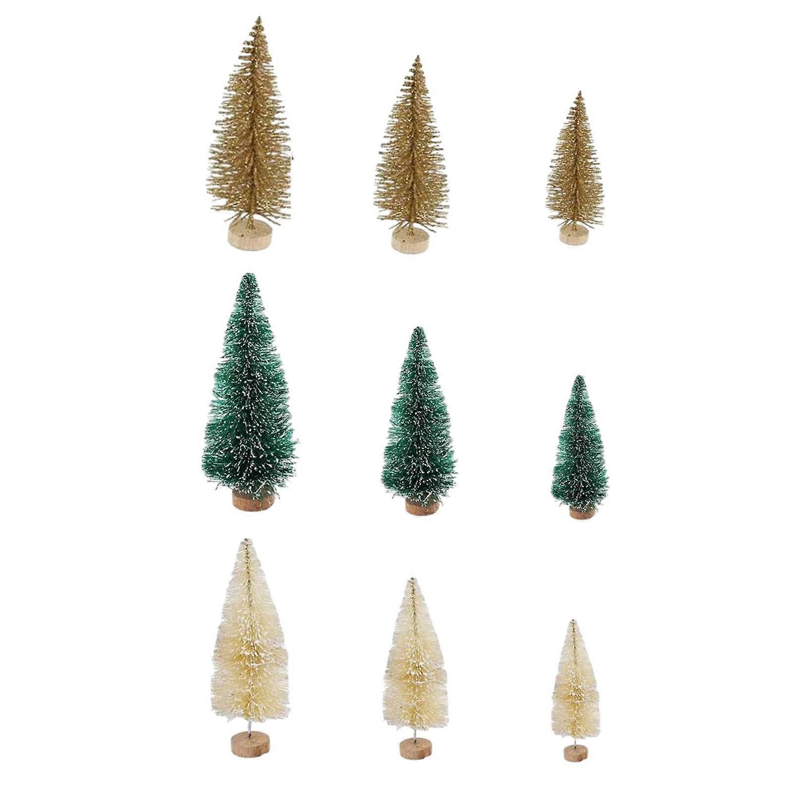 9Pcs Artificial Christmas Tree Mini Christmas Tree for Dining Table Tabletop
