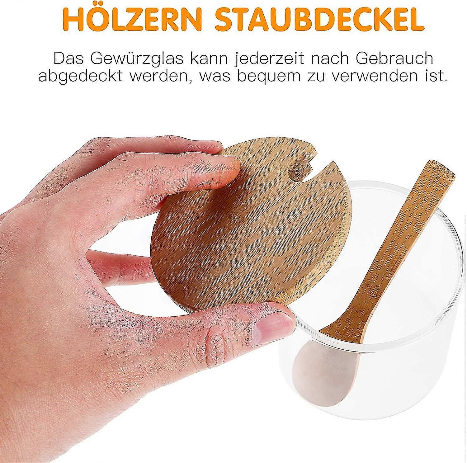 Salt Box, Round Spice Container With Swivel Lid