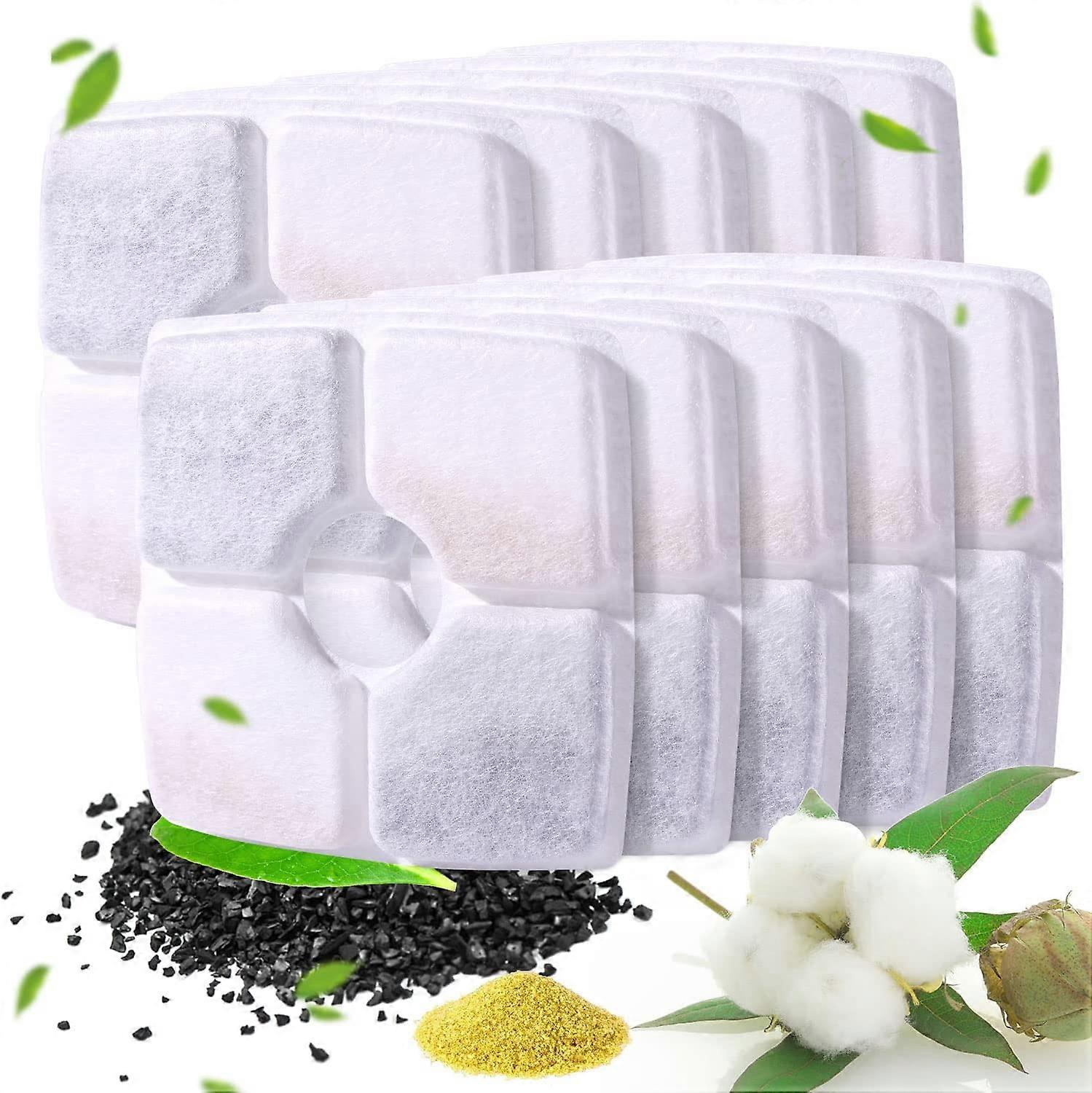 Cat Water Fountain Filter, 12PCS Water Fountain Filters, Cat Water Fountain Filter with Activated Carbon and Resin