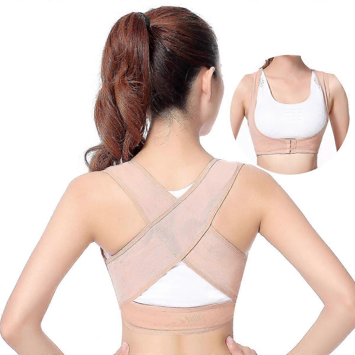 Posture Corrector Back Support and Back Posture Corrector Back Brace Breathable Adjustable Relieve Back/Chest Pain,L