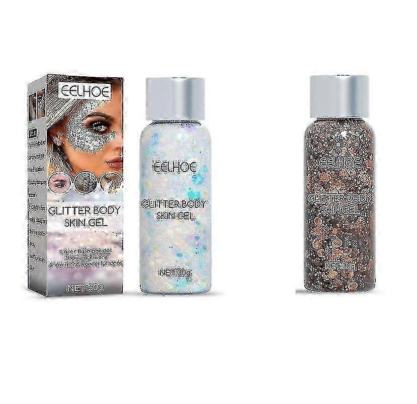 Sequin Gel Set Makeup Fish Scale Sequin Gel Glitter Stage Performance Eyeshadow
