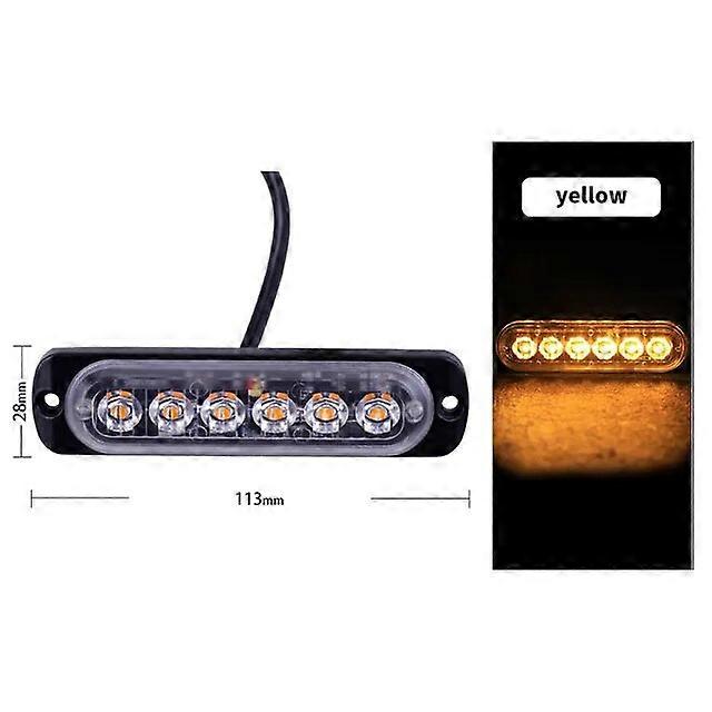 1PC 6LED Strobe Side Marker Indicators Light for Truck Trailer 12-24V Flashing Warning Tail Light Car Signal Brake Lamp Lightbar