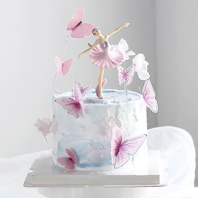 1Set Avec Papillon D'or Cake Topper Décoration Joyeux Anniversaire Fille Mariage Mariée Dessert Gâteau Décor Bébé Shower Fournitures Cadeaux | BE