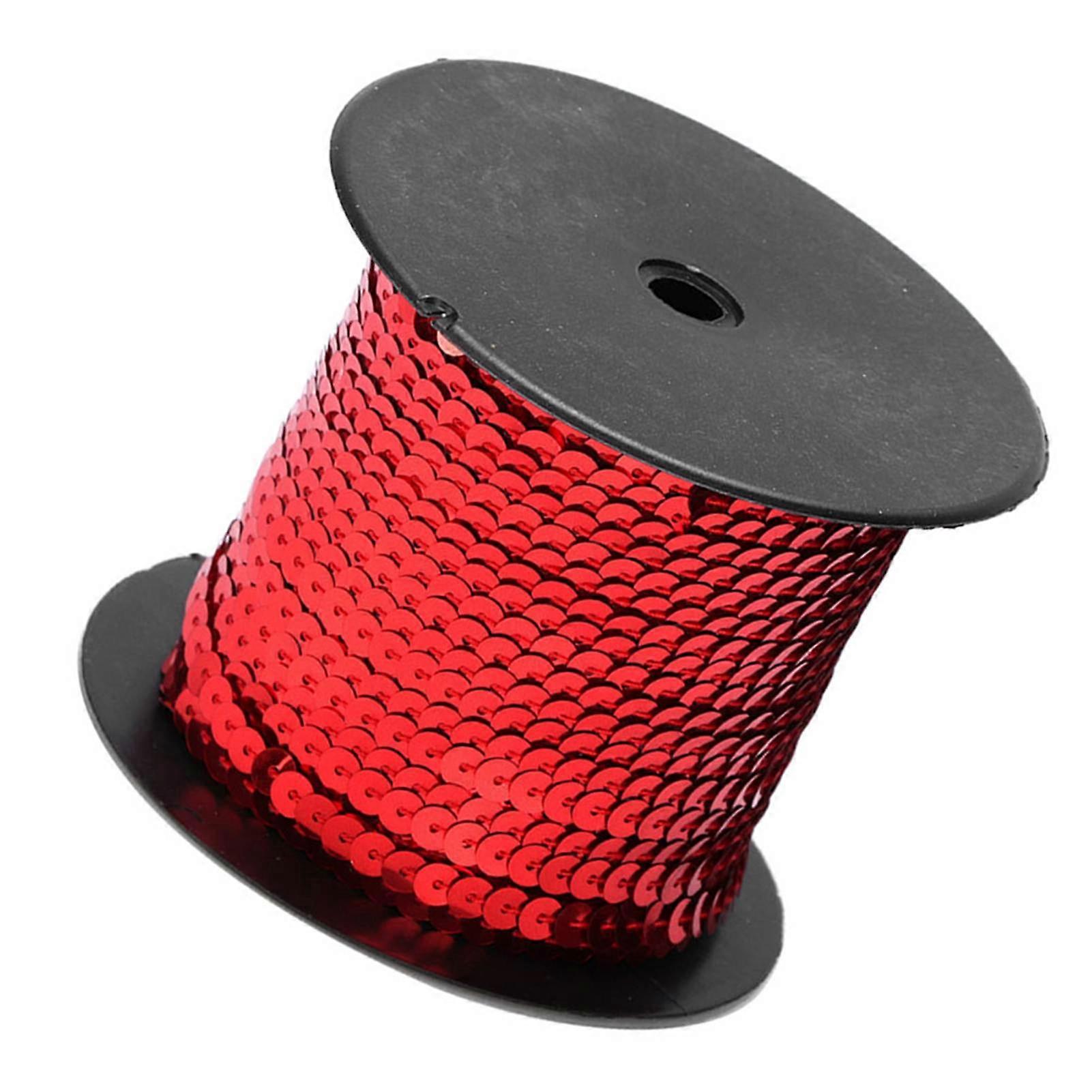 Sequin String Decorative Accessory 6mm Red Plastic Resin Line 100 Yard ...