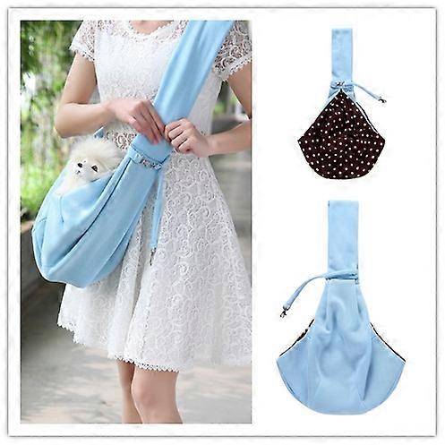 Portable Folding One Shoulder Cat Pet Backpackblue