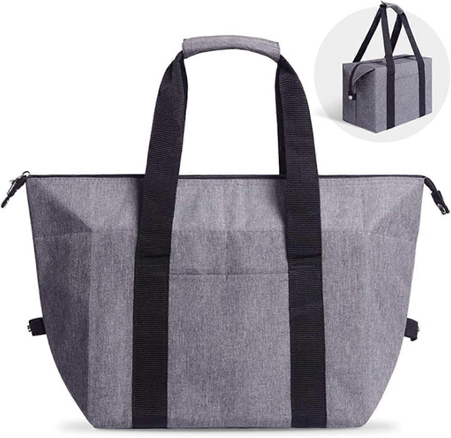 Bolsa de compras aislada reutilizable para comestibles, bolsa aislada de espuma de aluminio gruesa