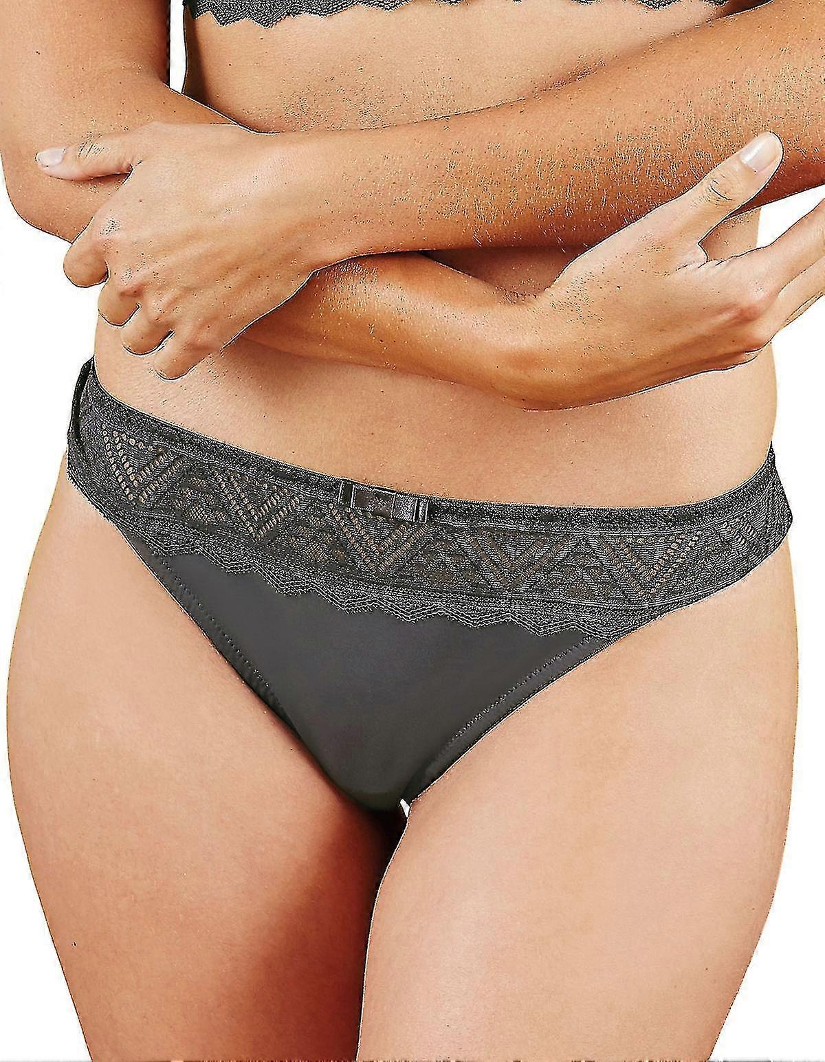 76265-D-010 Women'S Grey Geometric Knickers Panty Brief