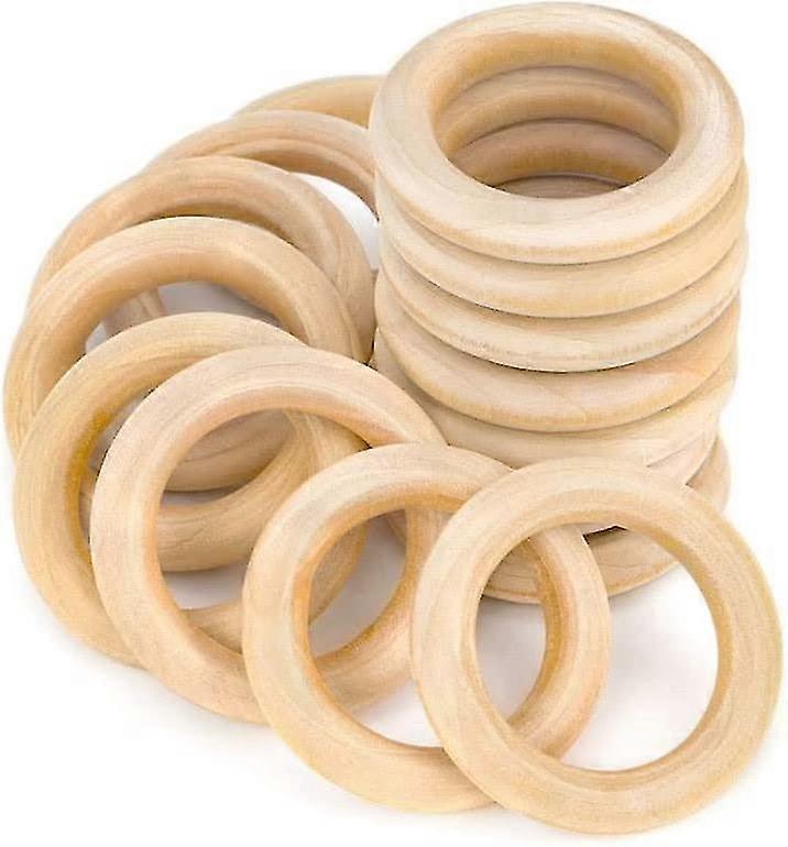 Ruby 30 Croles En Bois Naturel Pour L'Artisanat, Croles En Bois Pour L'Artisanat ( 40Mm)