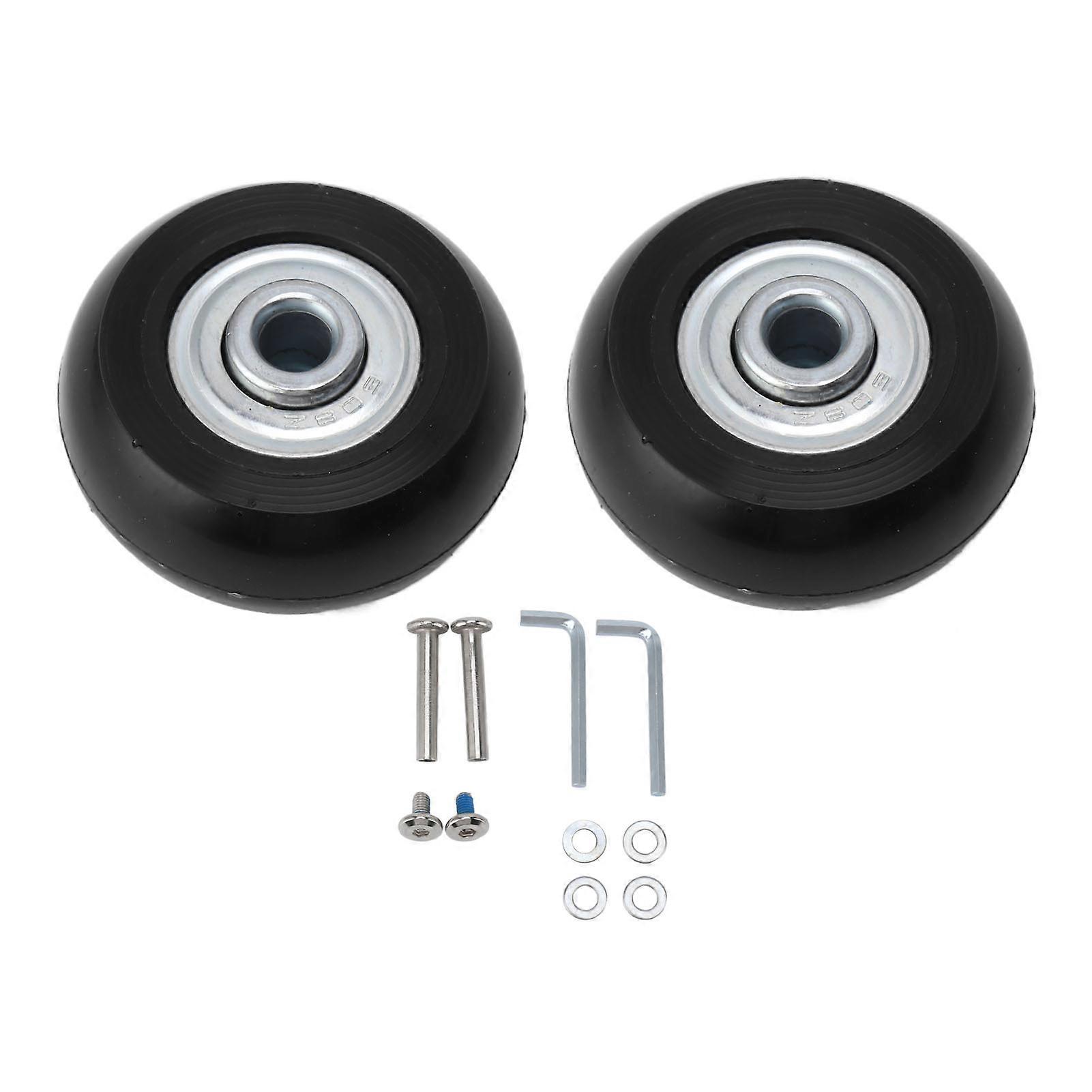 2pcs Valise Roulettes Remplacement Mute En Caoutchouc Pivotant Roulettes Roues Roulements Kits De Réparation 40mm X 18mm