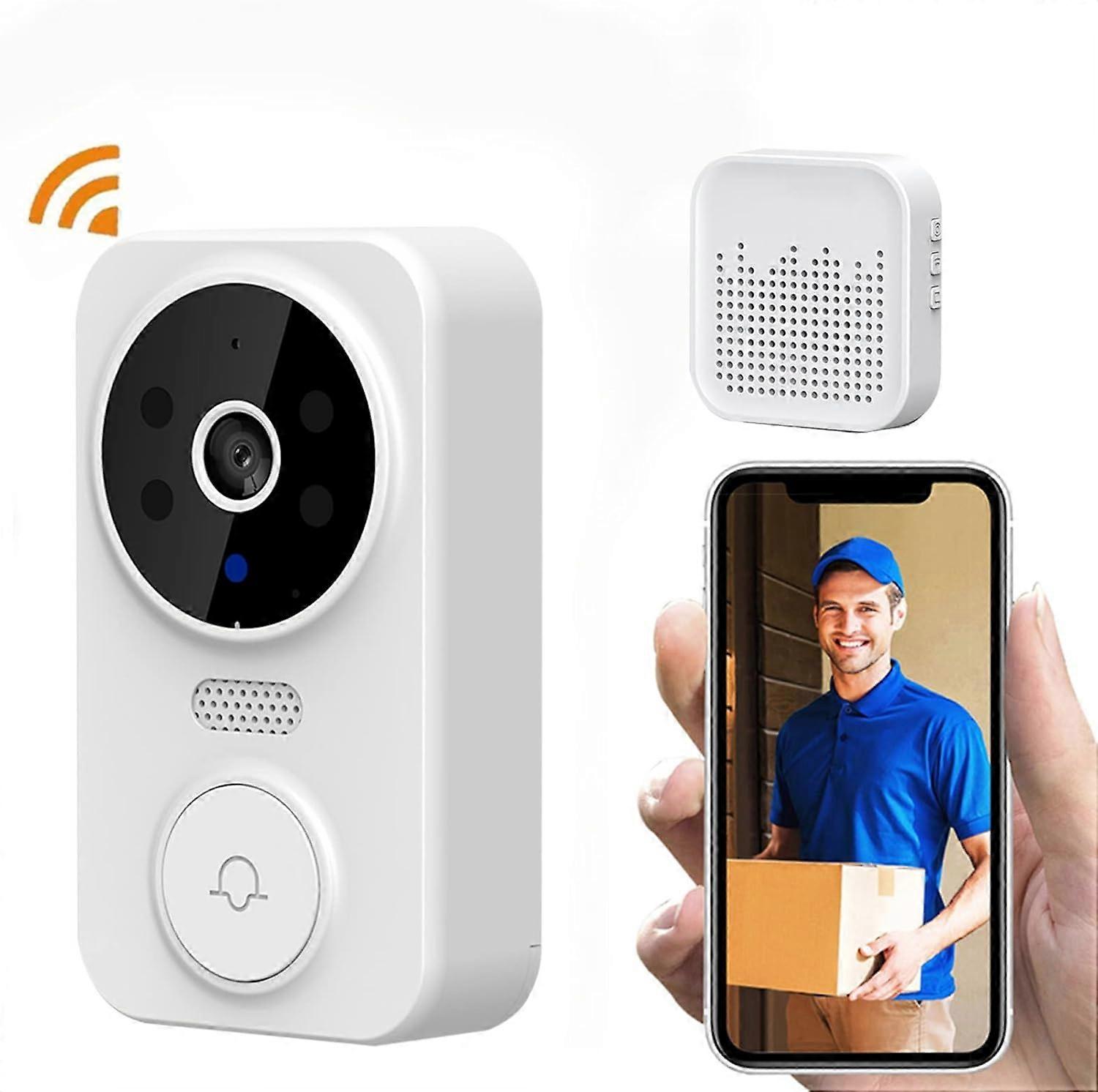 Smart Wireless Remote Video Doorbell Mobile Phone Remote Monitoring Wifi HD 2BD,100% New