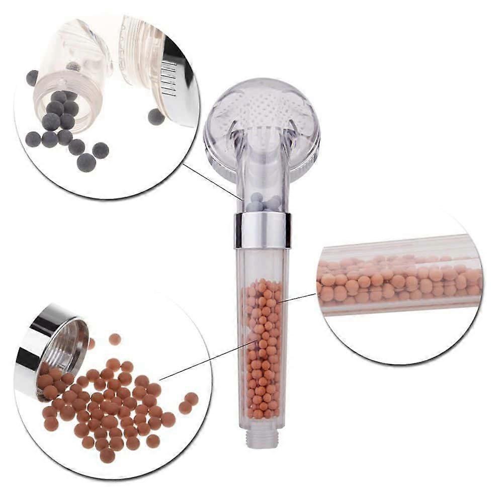 Spa shower head with 3 negative ion ceramics