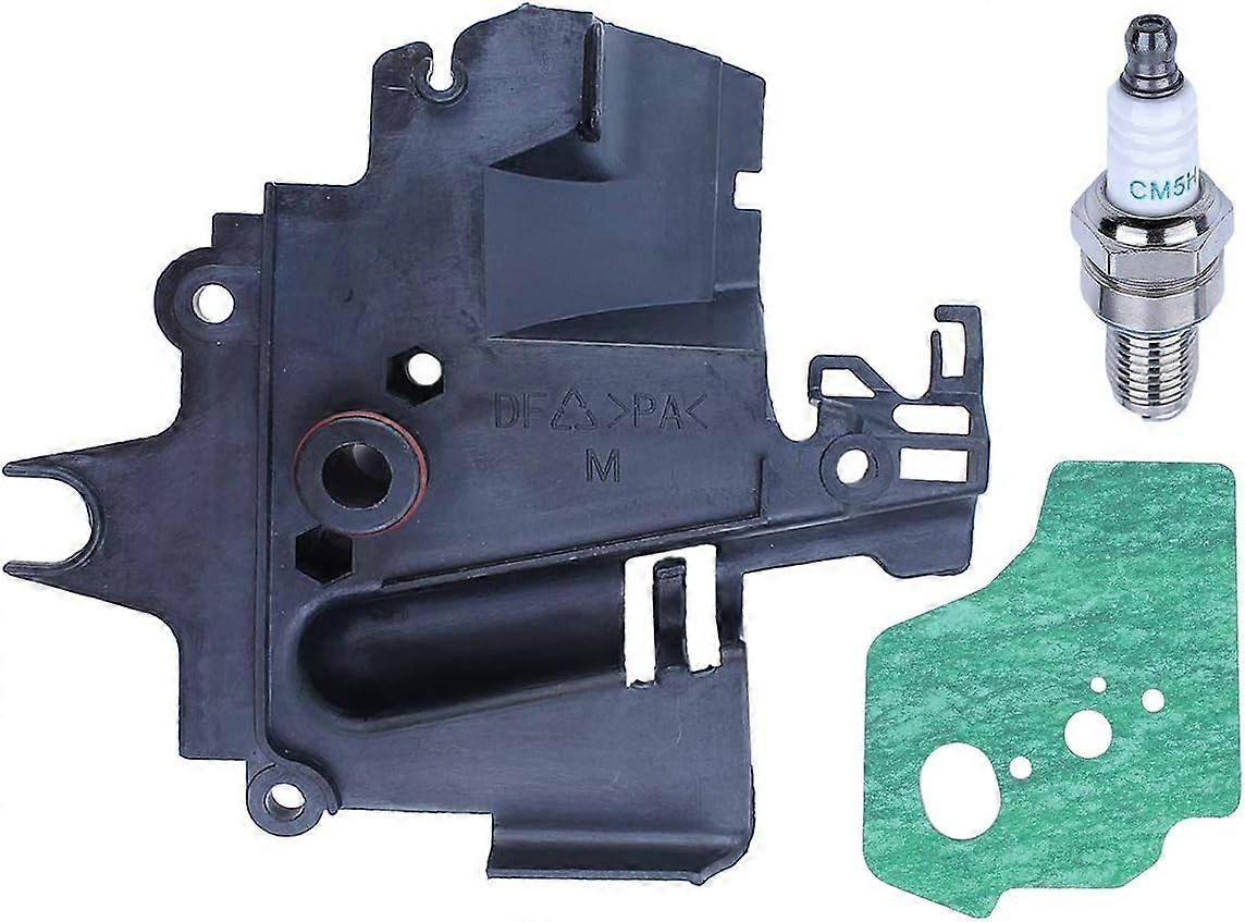 Engine Shroud and Carburetor Gasket for Hond GX35 GX35NT HHT35S Lawn Mower Replacement Parts with Spark Plug for 19631-Z0Z-010