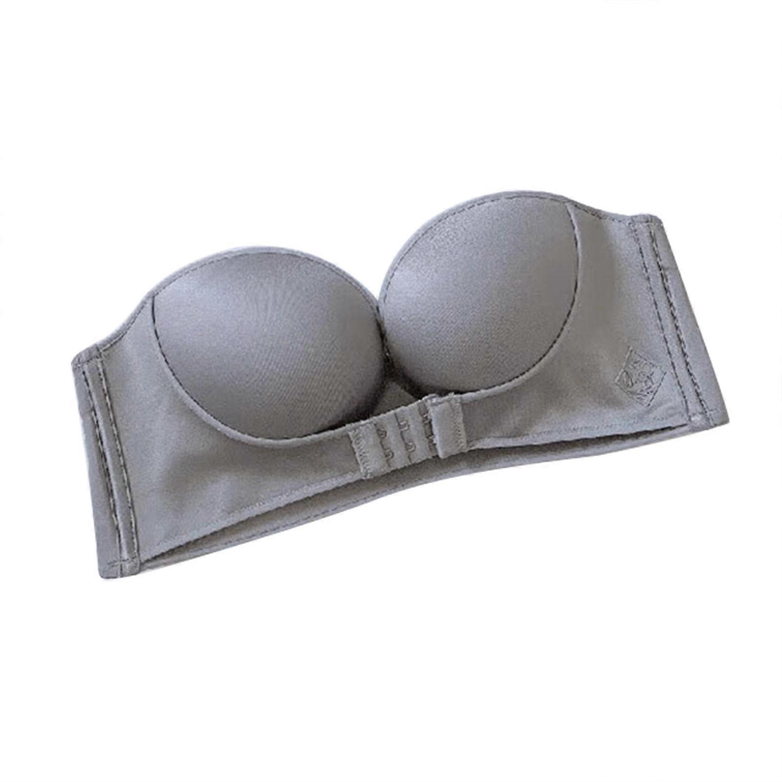 Strapless Front Buckle Lift Bra Seamless Backless Sticky Invisible Push Up Bra Anti-slip-MXBC