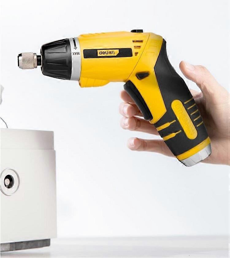 Deli Electric Drill Lithium Battery Screwdriver Head Household Multi-Function Rechargeable Tool Electric Screwdriver 46Piece Set