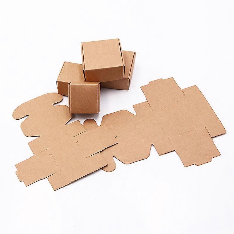 100 pieces express box 5.5*5.5*2.6cm size*100 Includes: 100 kraft paper boxes