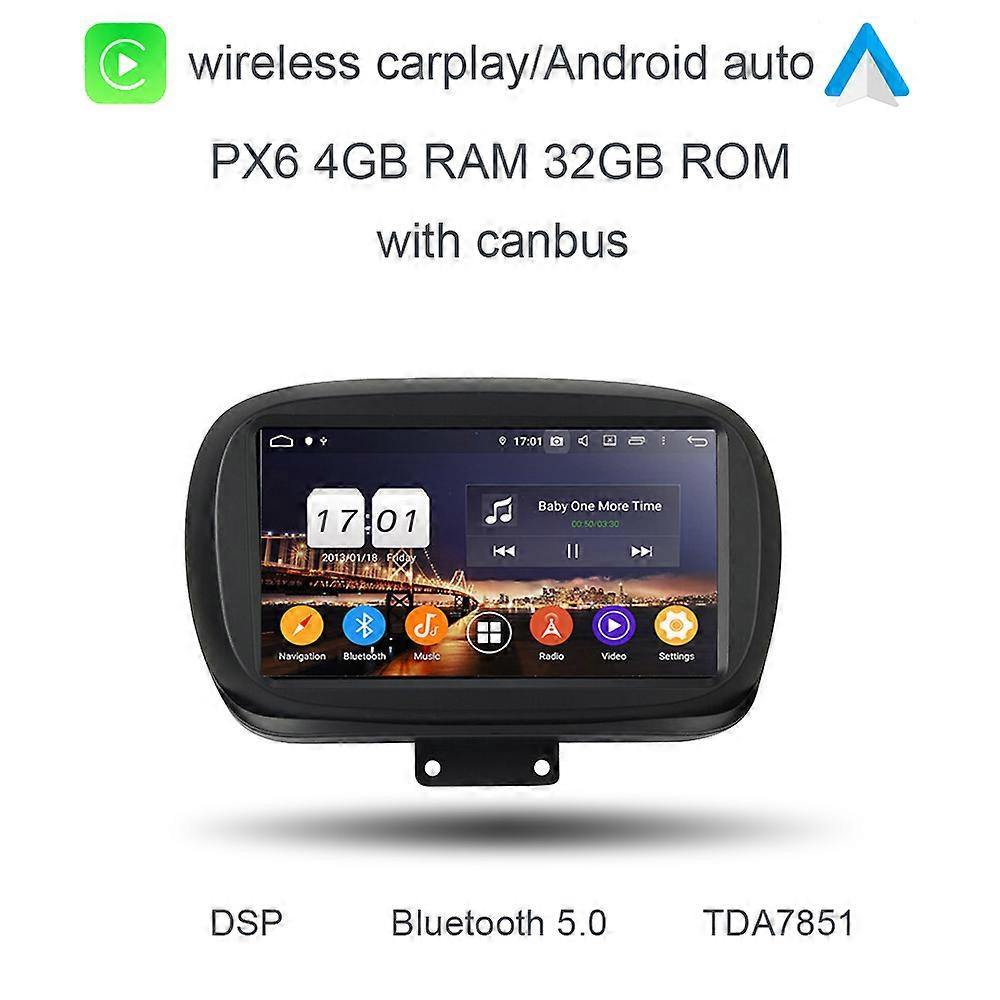 720P PX6 DSP 9 Android 10.0 64G ROM 4G RAM 8 Core Car DVD Player For