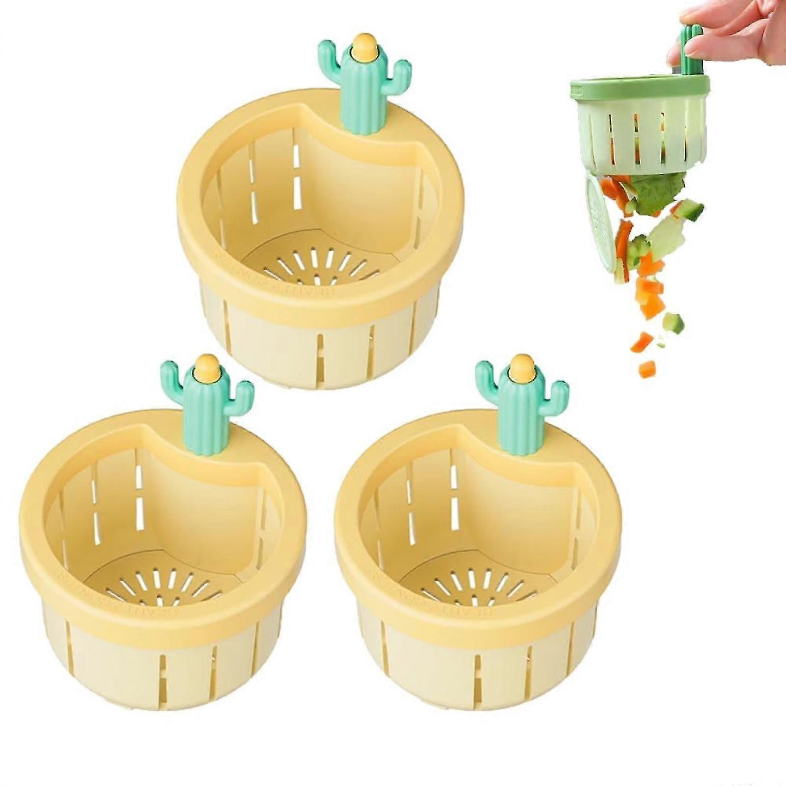 Crépine de vidange d’évier de cuisine Cactus, panier de vidange d’évier de cactus multifonctionnel à usage domestique, panier de levage de filet de filtre, filtre de collecteur de déchets de cuisine Fo
