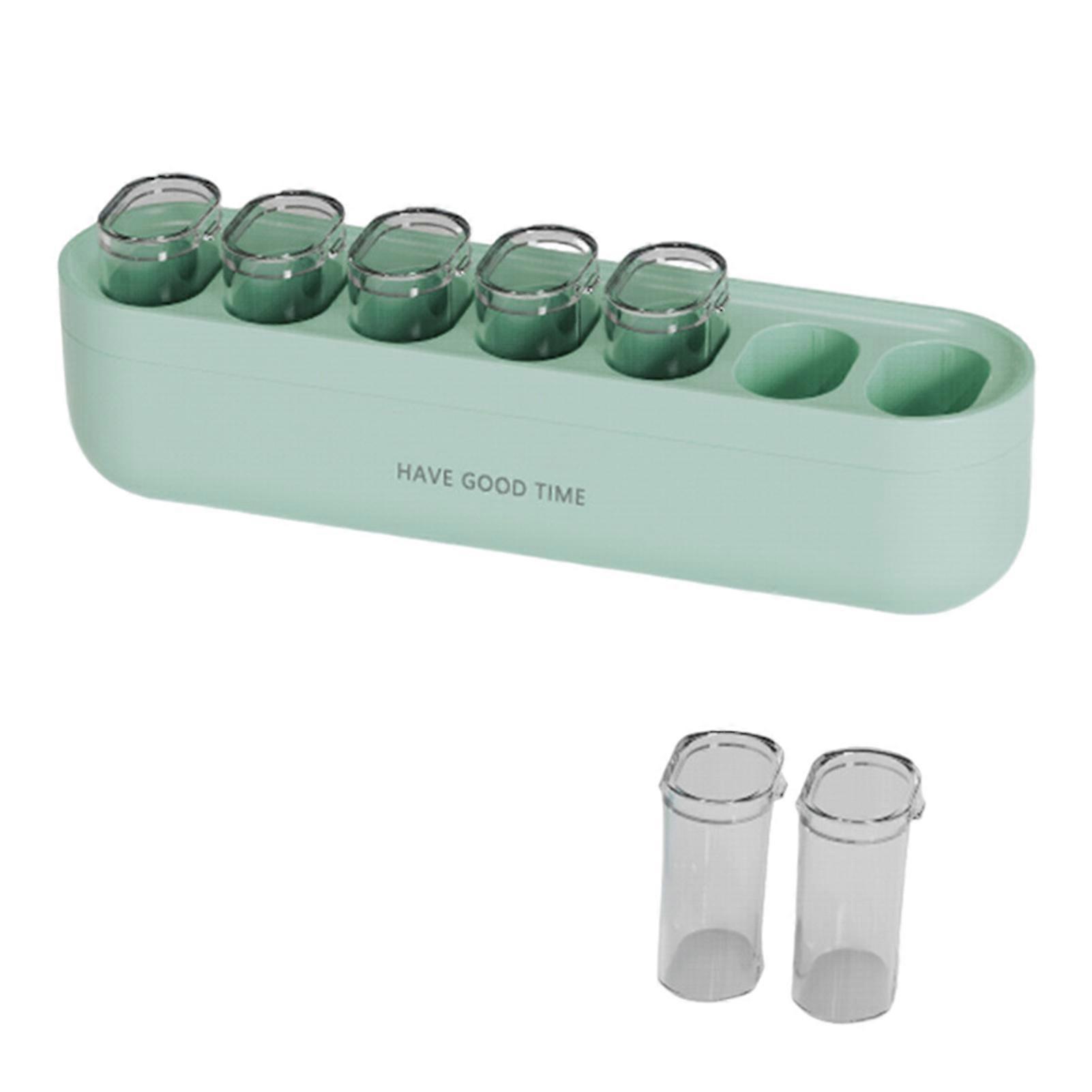 Mini Portable Pill Box Large Capacity Odor-Free 7-Grids with Separate Lid Dust-proof One Week Small Pill Boxes Jikaixiang