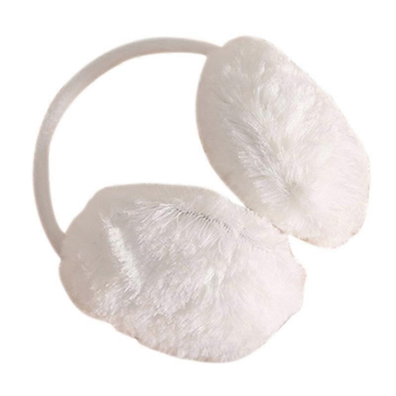 Soft Warm Solid Color Plush Knit Earmuff for Outdoor Qinhai