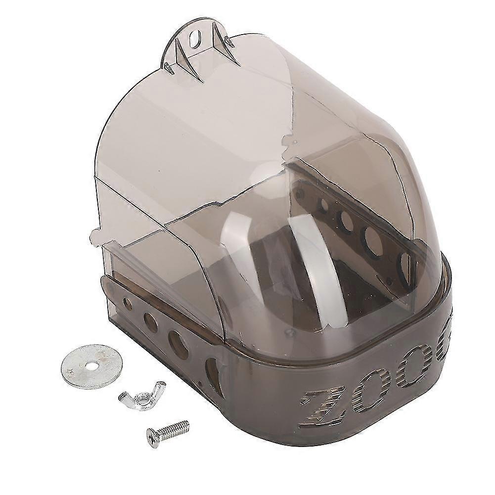 Multifunctional Hanging Bird Cage Accessory - Plastic Thicken Gray Black Parrots Activity Feeding Box Bathtub