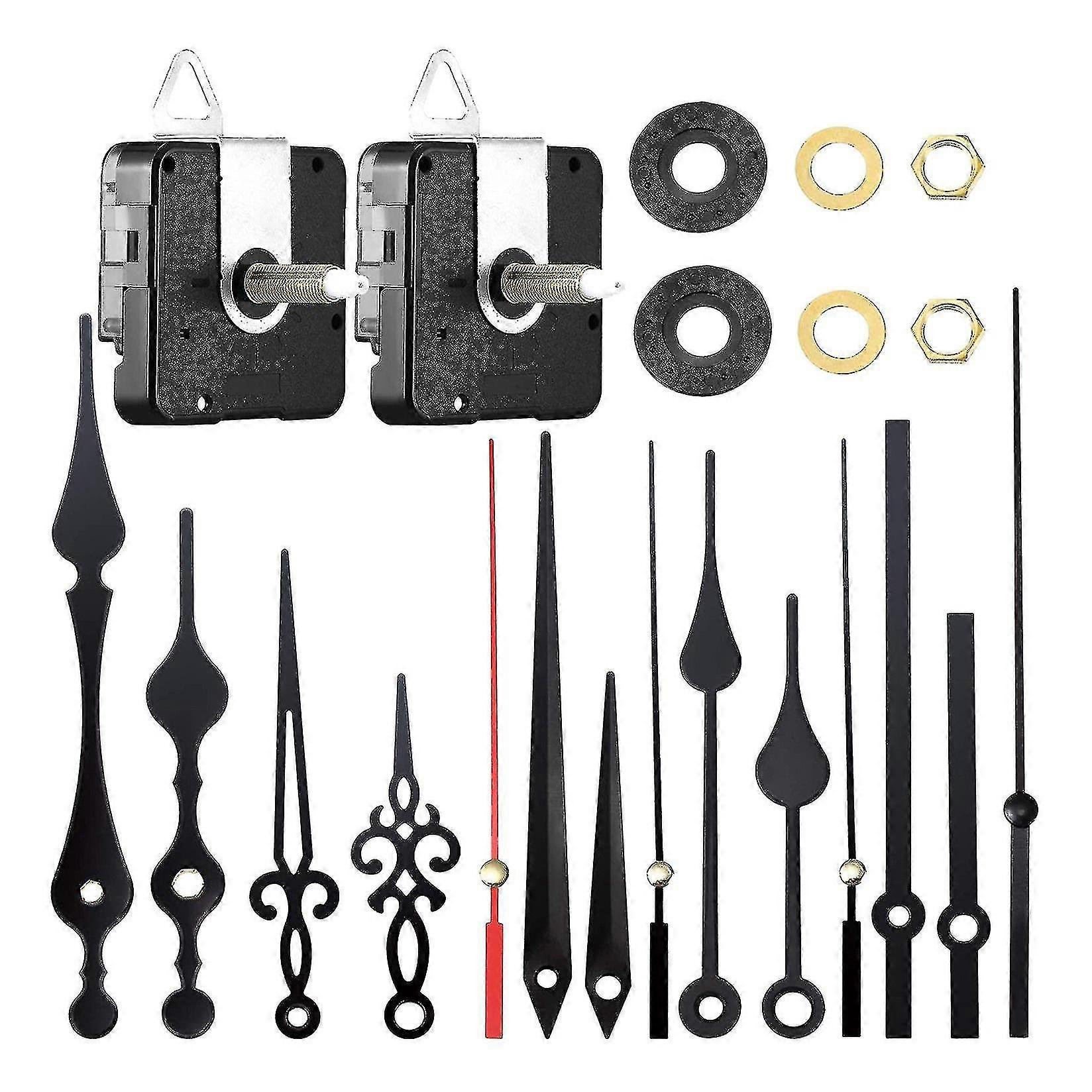 Diy Clock Hands,2 High Torque Long Shaft Quartz Clock Movement 18mm