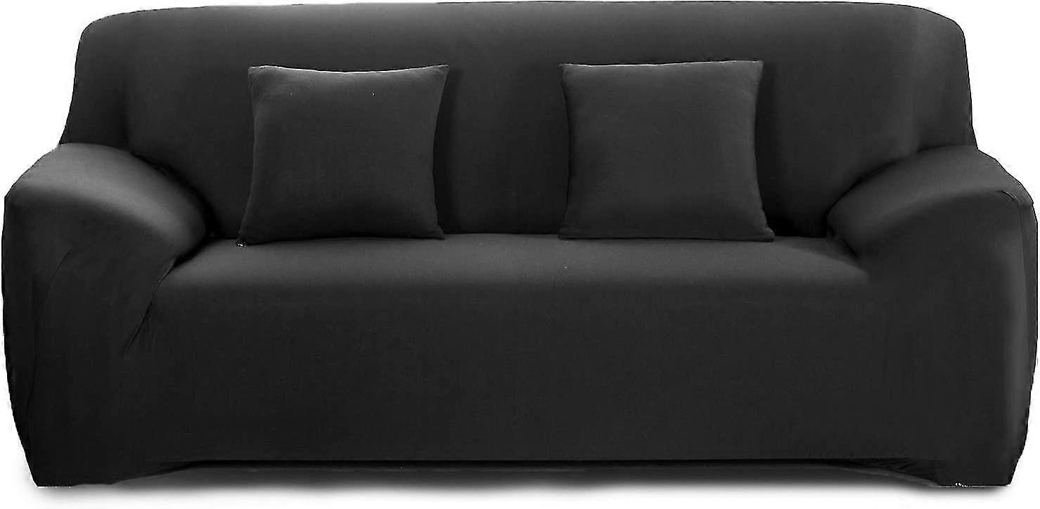 1 seter/2-seters/3-seters/4-seters sofatrekk, sofatrekk (4-seters, svart)