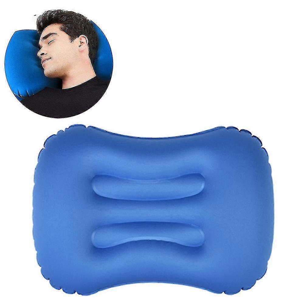 Inflatable Camping Travel Pillow - Compressible, Compact,royal Blue