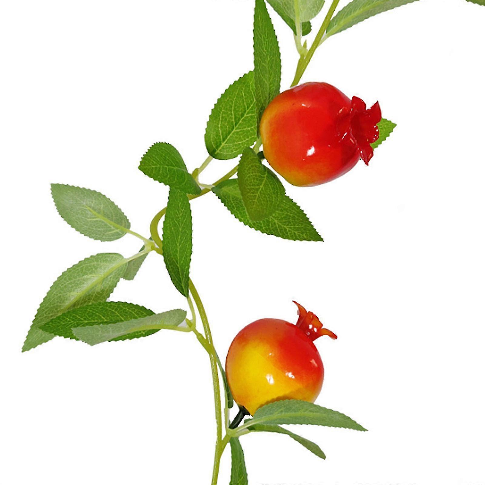 Artificial Pomegranate Vine with Cherry Leaf Design, 1.78m