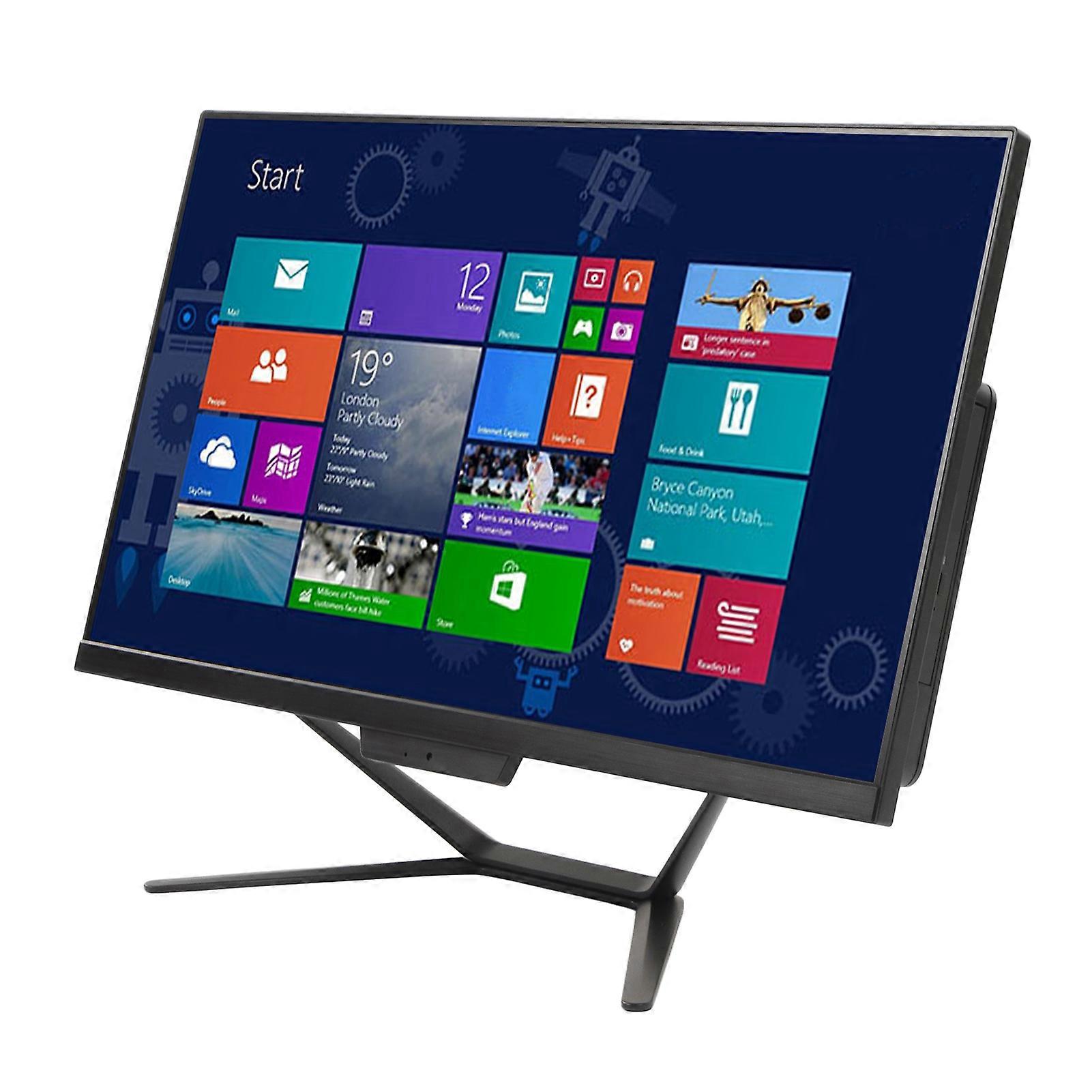 All in One Desktop Schwarz 23,8 Zoll FHD 1920x1080 mit Kamera J4125 CPU 8G DDR4 4 Core AIO Desktop