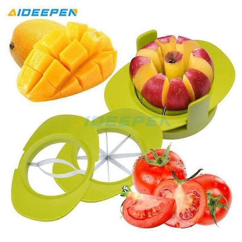 Apple Cutter Fruit Cutter 4 in 1 with Slicer Pear Mango Clipper Cutter Orange Tomato Solid Base