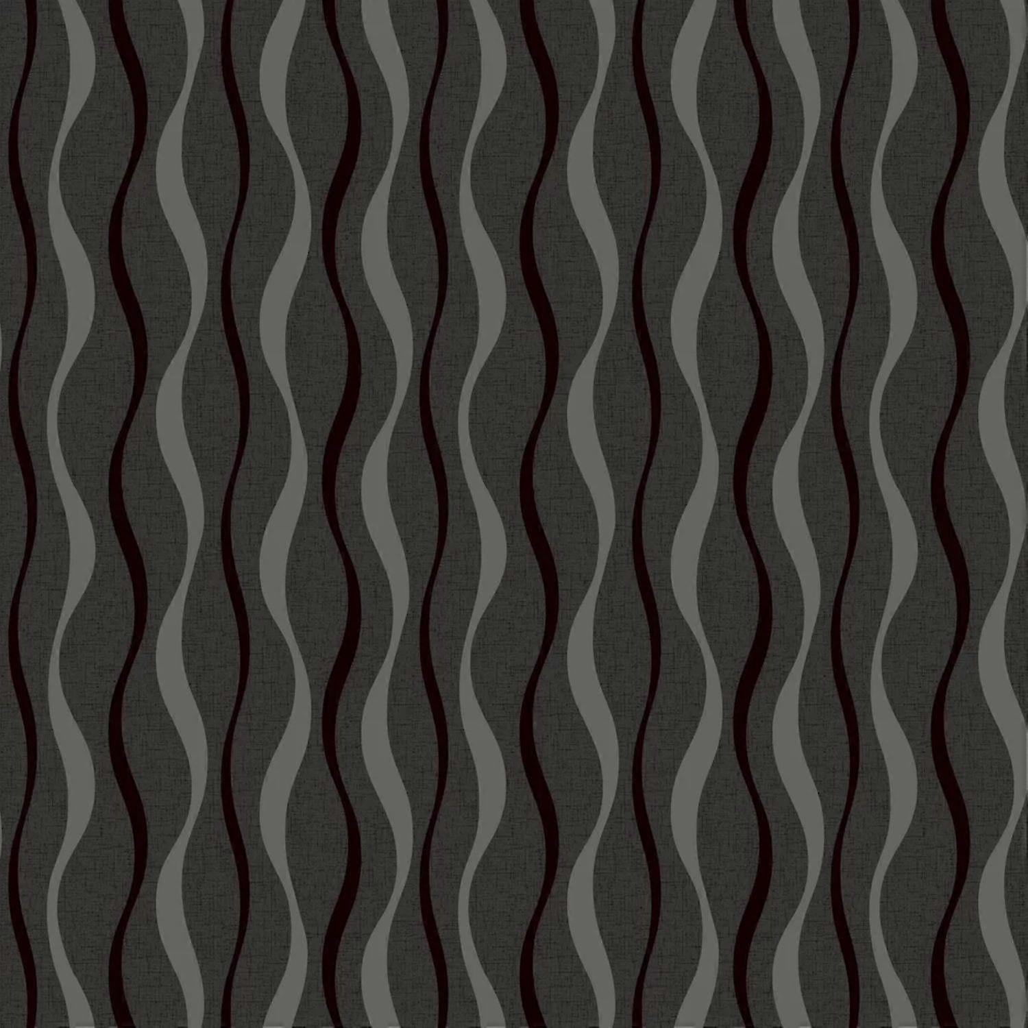 Arthouse Ribbon Geo Black Wallpaper
