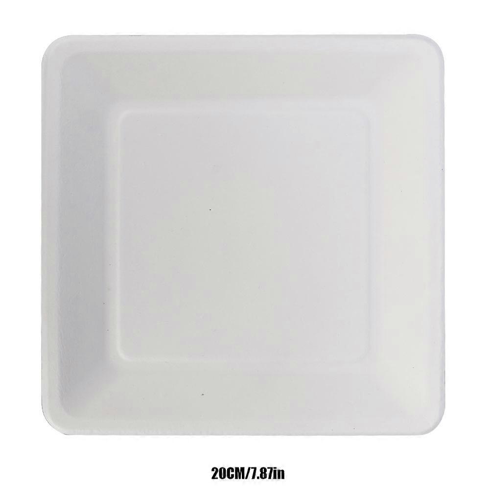 20pcs Square Disposable Paper Plates Cake Food Dishes Children Drawing DIY Crafts ToysM 20cm