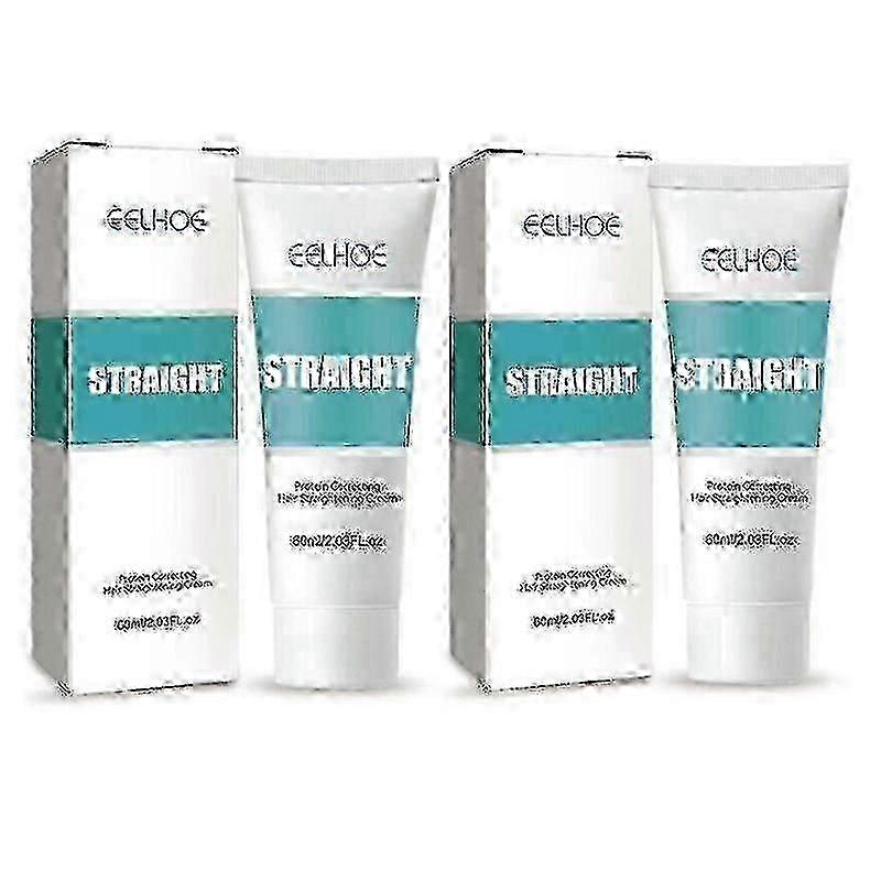 2pcs קרם החלקת שיער Protein Smooth Smooth טיפוח השיער 60ml -