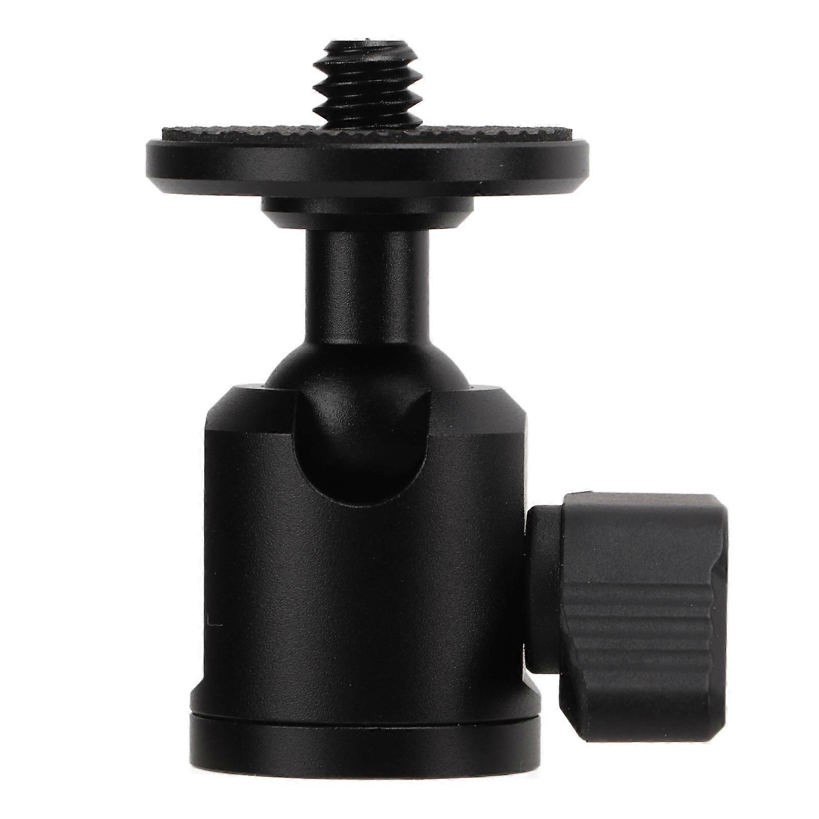 Mini Tripod Ball Head 1/4in to 3/8in Thread Hole Aluminum Alloy for Camera Mobile Phone Monitor Video Recorder