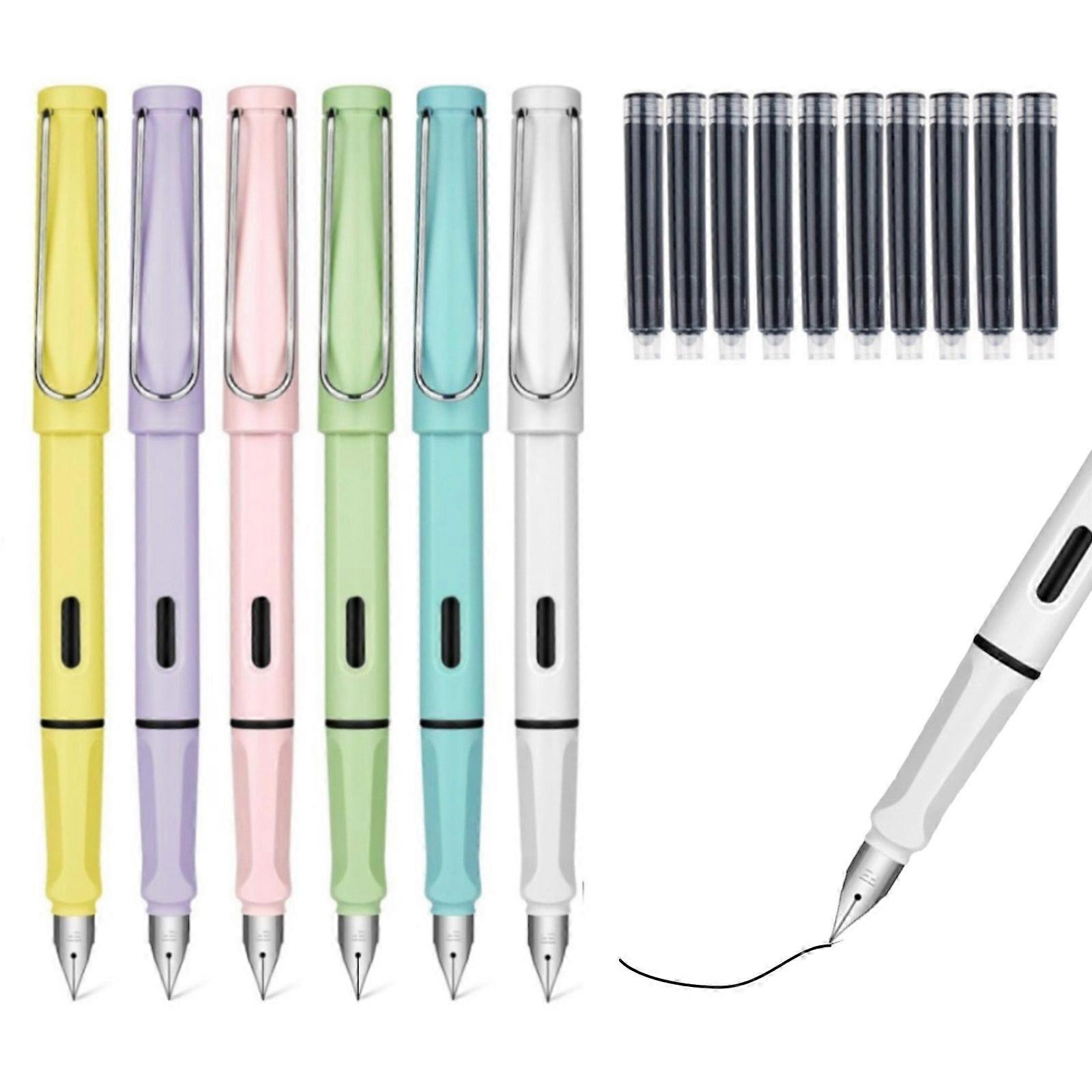 6 Stück 0,38 mm Macaron-Stift + 10 Stück schwarzer Tintensack