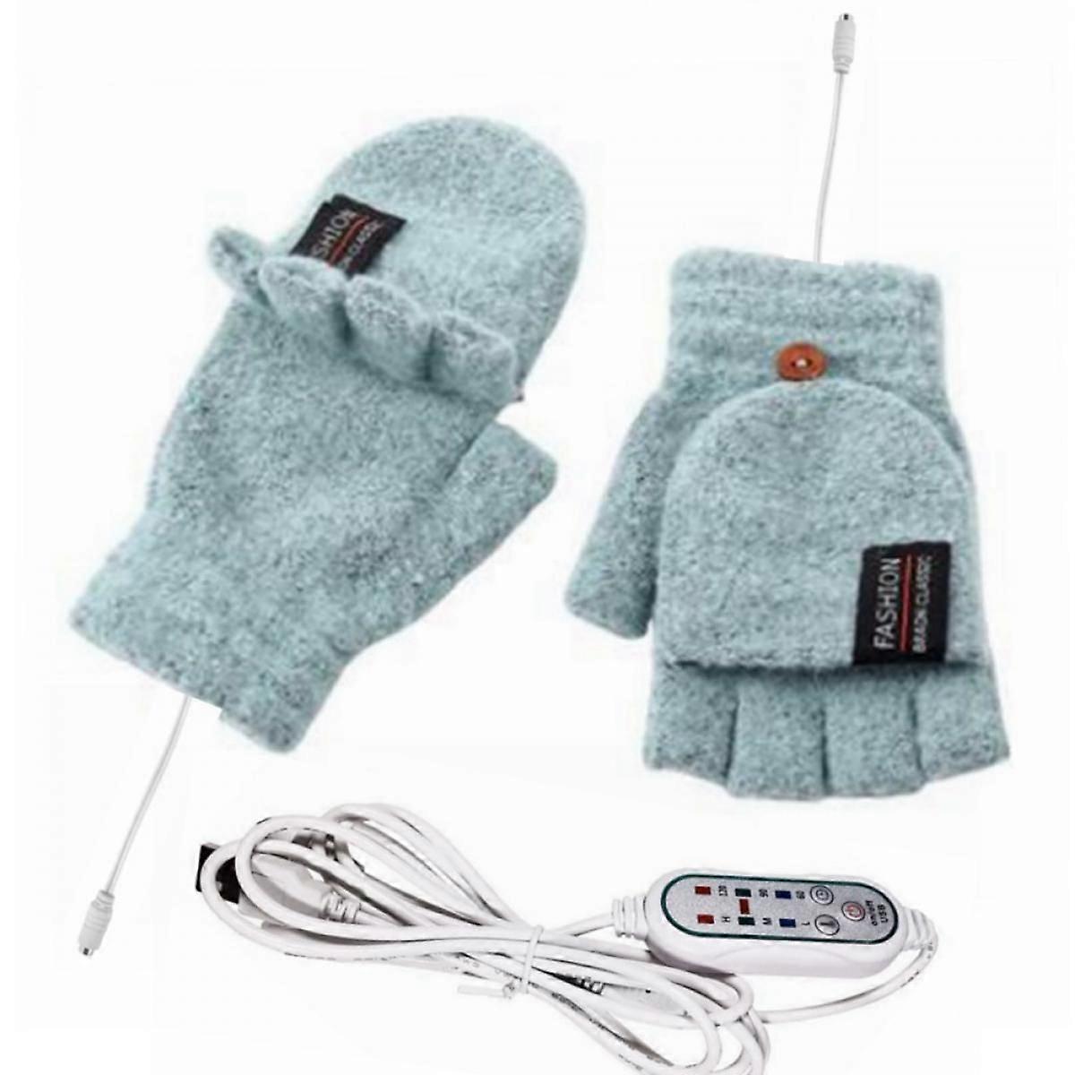 SQCLV Winter Electric Gloves Insulation Usb Heating Gloves