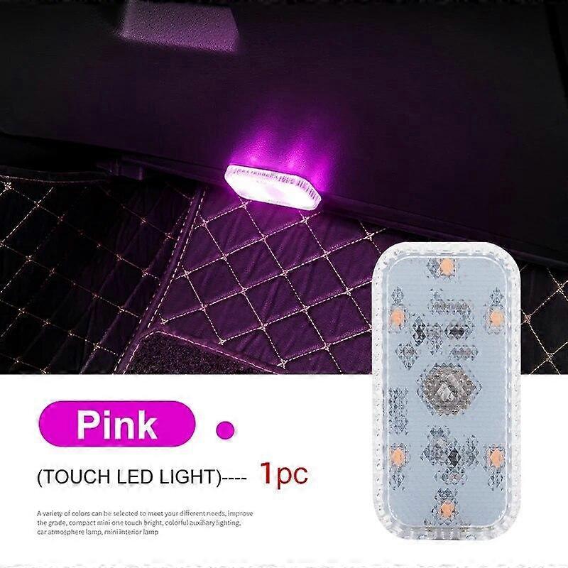 LED Touch Light Mini Wireless Car Interior Lighting Auto Roof Ceiling Reading Lamp USB Charging Automobile Atmosphere Lamp