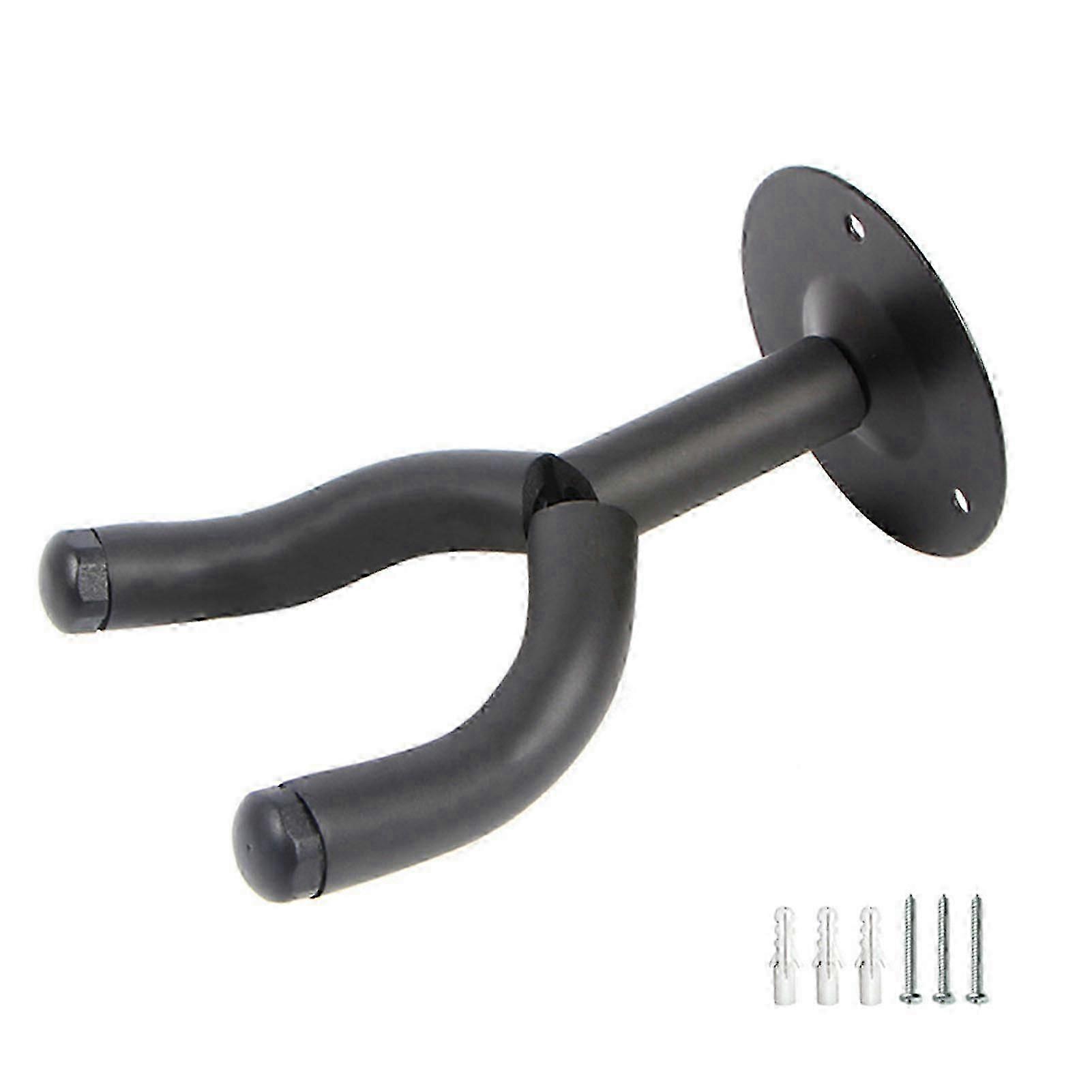 4個ギターウォールマウントハンガーフックアコースティックエレクトリックベースメタルホルダーラウンドブラックユニバーサルインストゥルメントアクセサリー