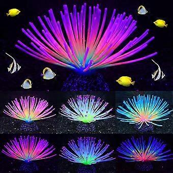 Silicone Glowing Artificial Fish Tank Aquarium Decor Coral Plants Ornaments