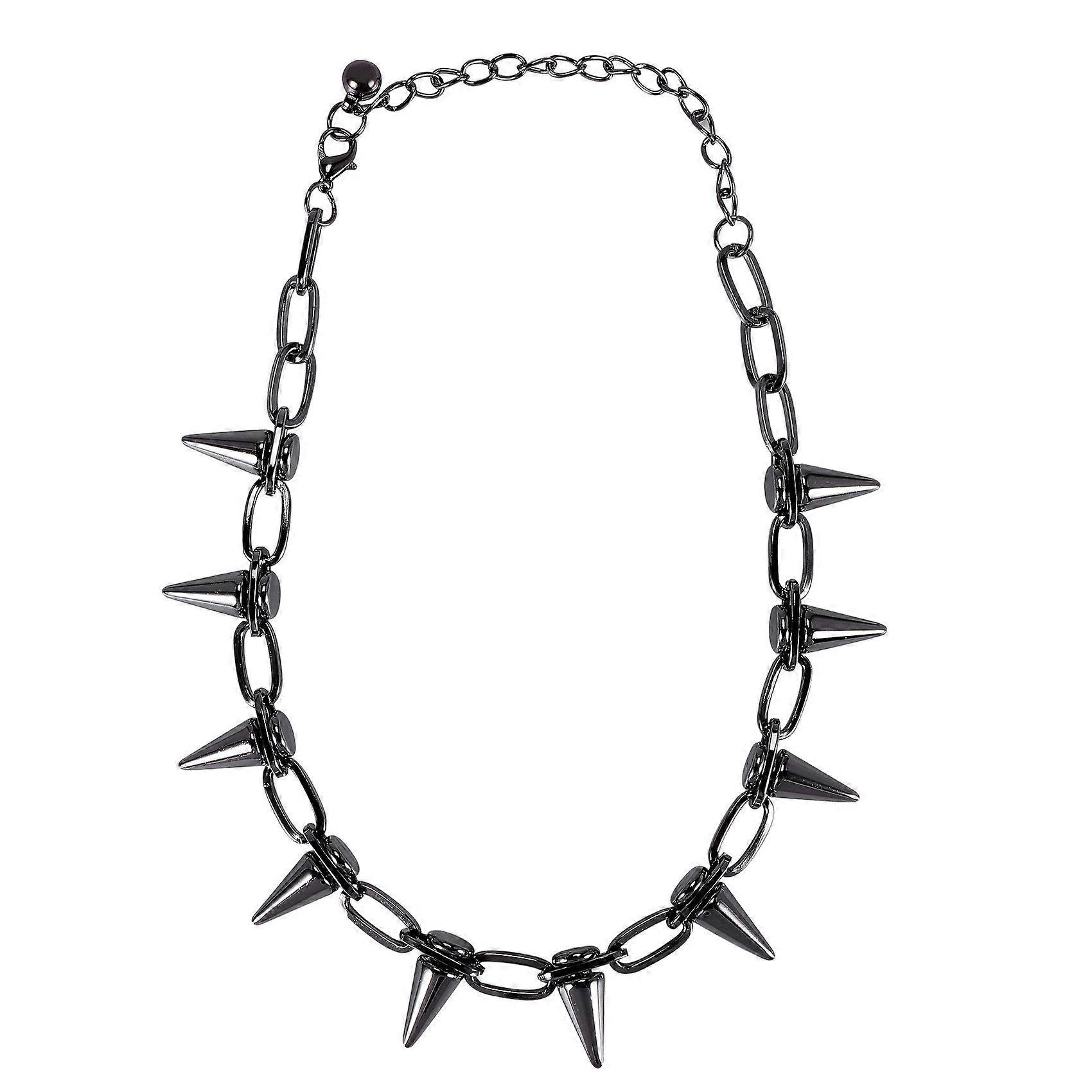 Metal Spikes Studs Rivets Punk Goth Necklace Choker Collar
